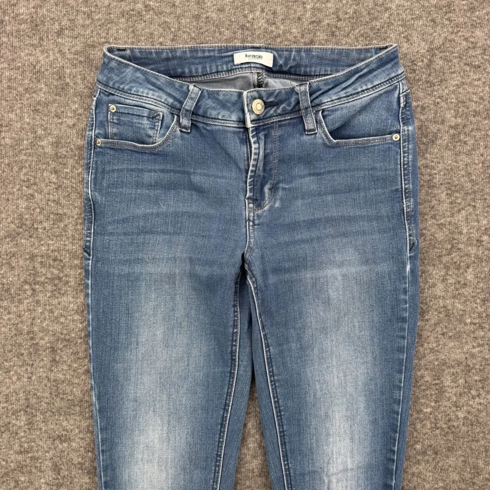 Kensie Jeans Womens Skinny Denim Medium Wash Blue Mid Rise Pants Size 0 Ankle